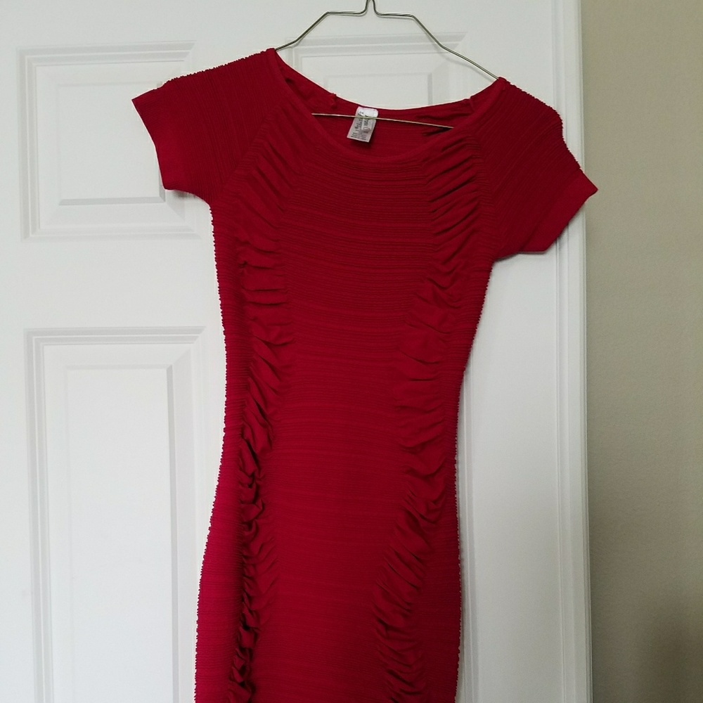 Red short dress